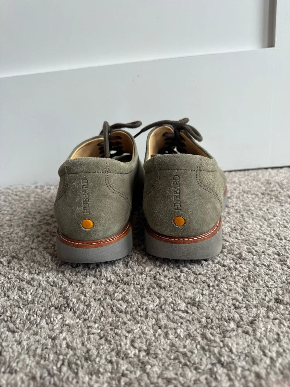 Samuel Hubbard Olive Suede Derby Shoes - Lace-Up Men's Size 10